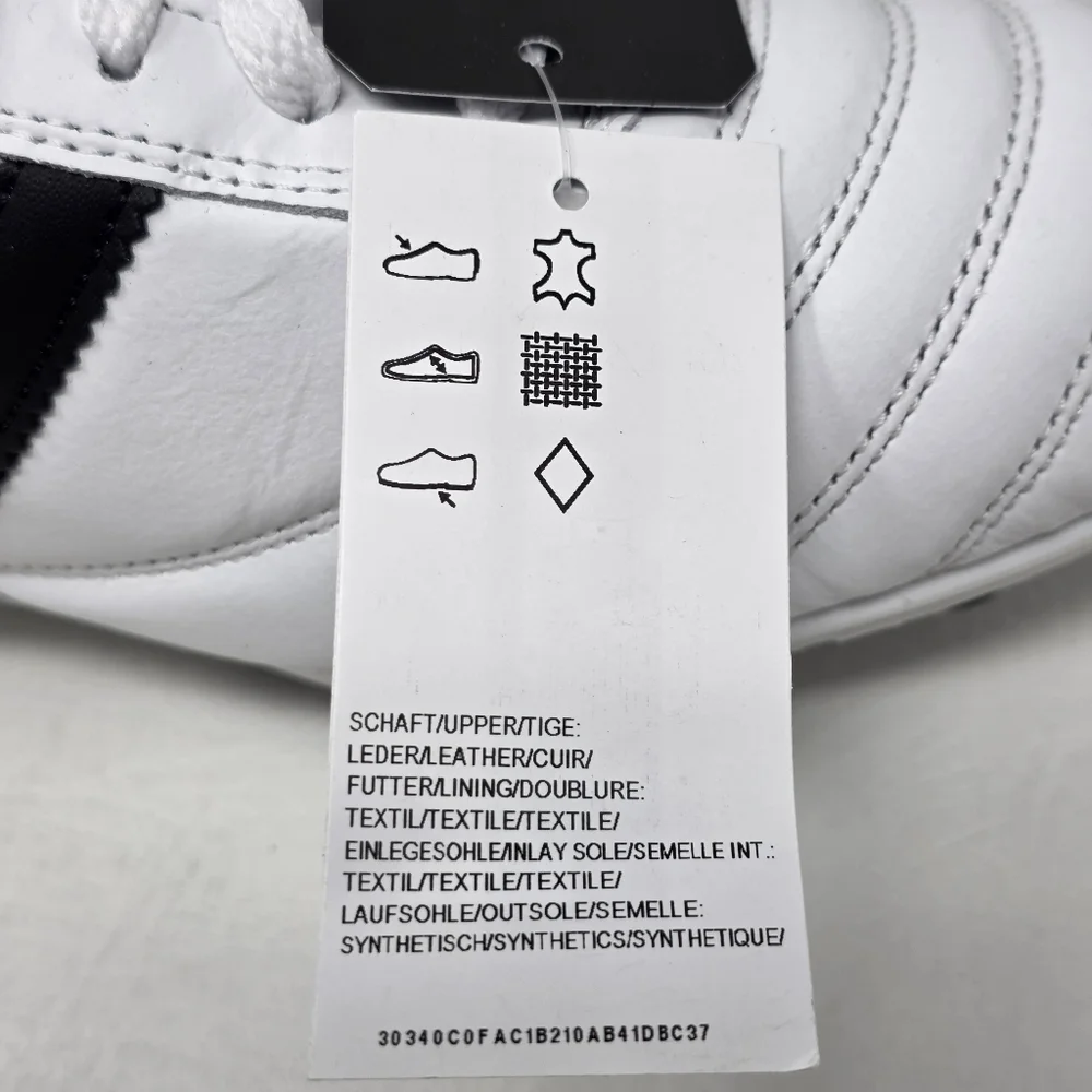 Adidas Copa Mundial Men’s Leather Soccer Cleats White Black Size 13 ID4050 New